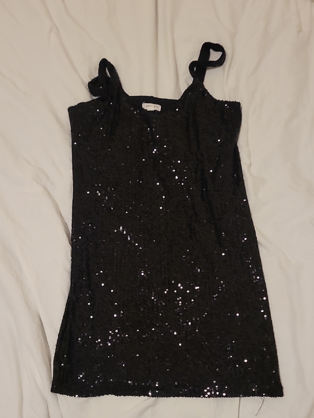 Eyeshadow Black Sequin Mini Dress